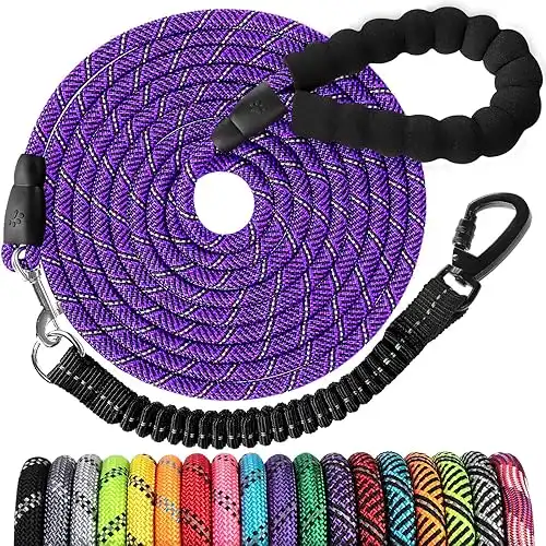 Long Dog Leash 15 FT: Heavy Duty Rope Leashes for Dogs